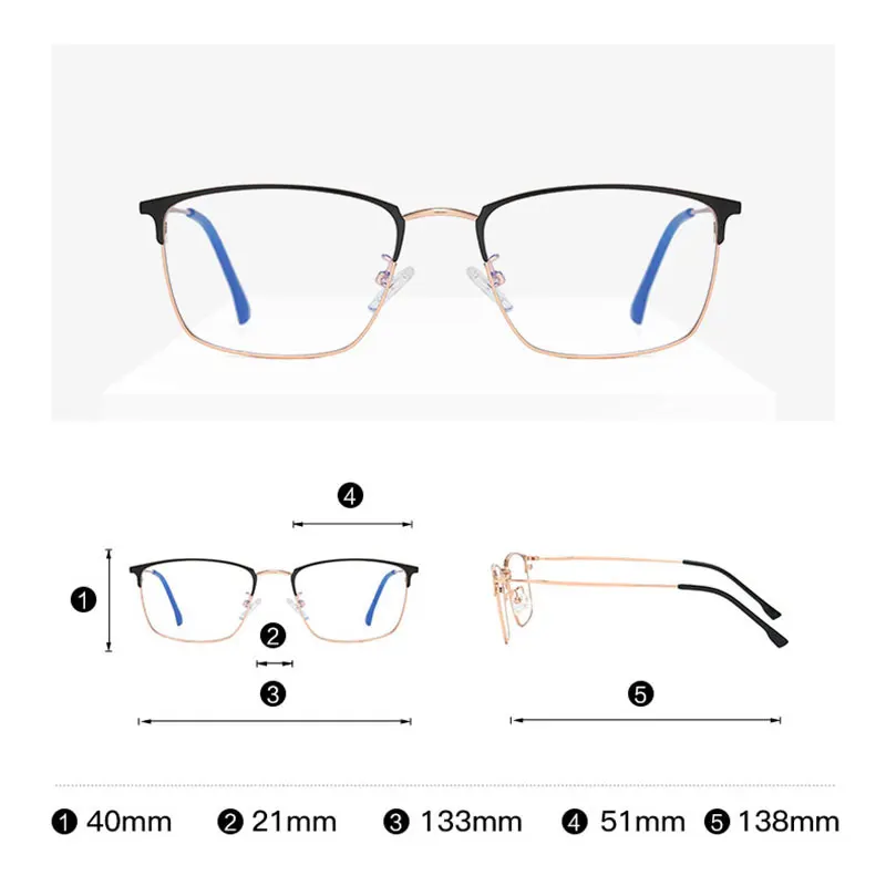 

Titanium Glasses Frame Full Rim Eye Glasses Unisex Shortsighted Spectacles New Arrival Eyewear Hot Selling Business Style