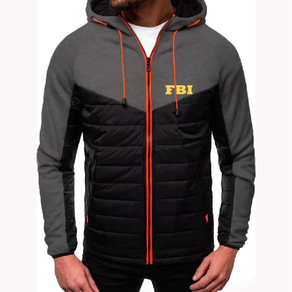 ФБР 2021 Мужская новая зимняя модная куртка теплая ветровка пальто хлопковая