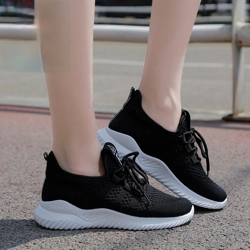 

Fashion White Sneakers Women's Fashion Vulcanize Shoes High Quality HIP HOP Shoes Platform Lace-up Running Shoe