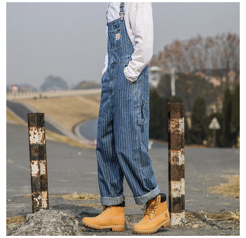 

Privathinker 2020 Overalls Mens Hot Fashion Male Streetwear Casual Full Length Denim Rompers Pocket Regular Jeans Suspender Man