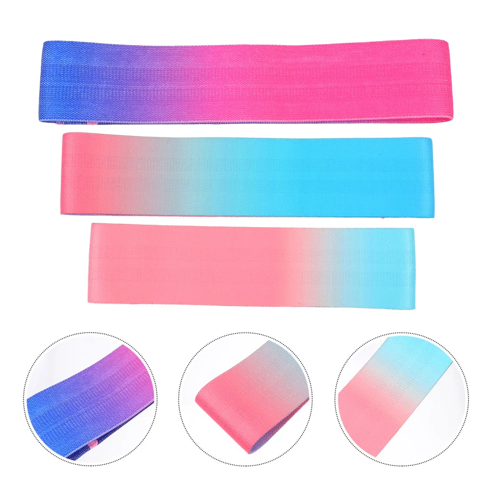 

3pcs Squat Practice Hip Ring Elastic Band Tension Belt Workout Hip Training Band