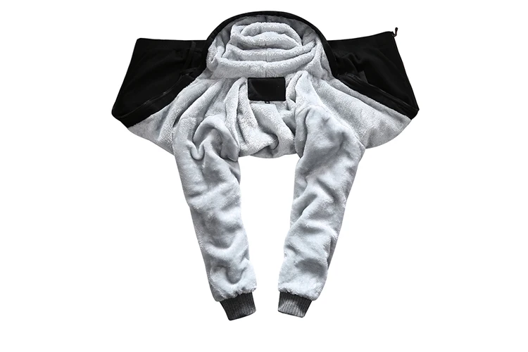 mens warm thickening coat winter hoodie fleece zipper sweater Jacket outwear Stylish male sports coats for outdoor hiking | Спорт и