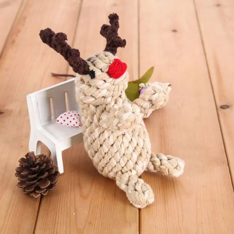 

Christmas 2 Pack Gingerbread Man and Shape Durable Cotton Knot Rope Chew Toys for Dogs Aggressive Chewers Supplies