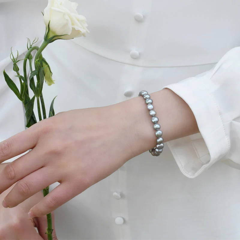 Женский браслет из натурального жемчуга в стиле барокко ASHIQI ювелирные изделия