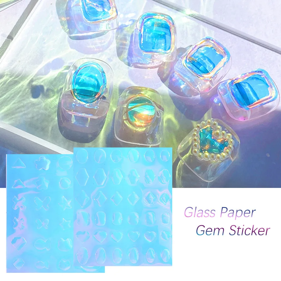 

Ice Patch Nail Sticker Japanese Aurora Ice Sticker Decals Self Adhesive Korean Trendy Nails Design Manicure Decoration