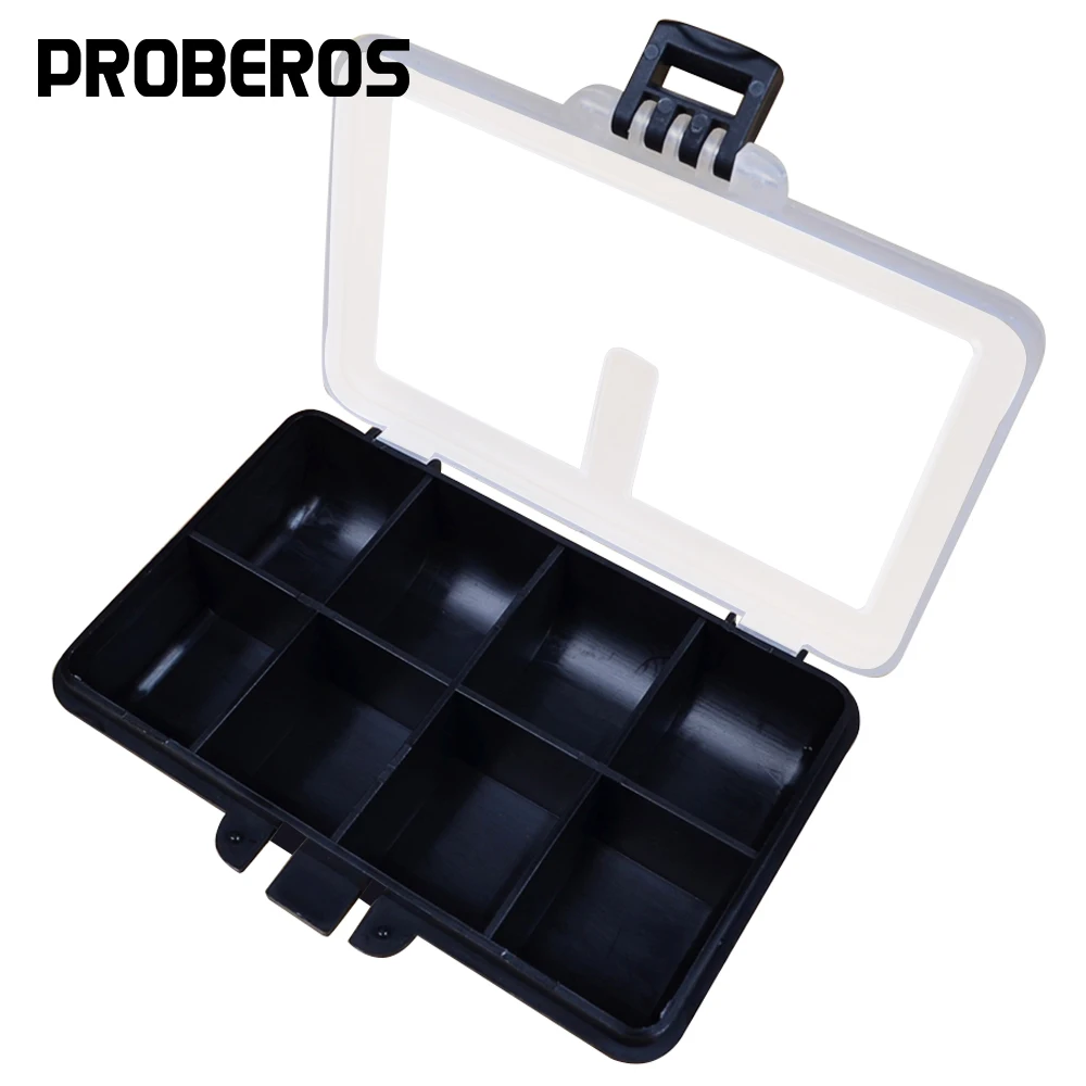 Пластиковый ящик PROBEROS для рыболовных снастей с 8 отделениями 10 5 х7 х2 см