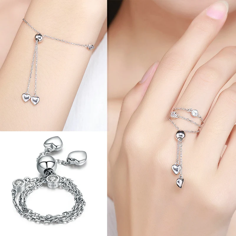 100% распродажа 925 Серебряные Простые браслеты со шнуровкой в форме сердца для