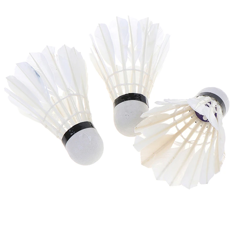

3Pcs Badminton Shuttlecock White Goose Board Feather Flying Stability Durable Shuttlecock Ball Barrel