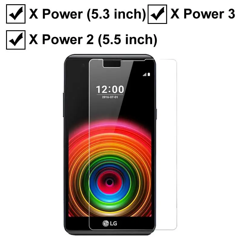 OMG 9H 0 3 мм Полное покрытие закаленное стекло протектор экрана для LG X power 2 K220DS K220 LS755