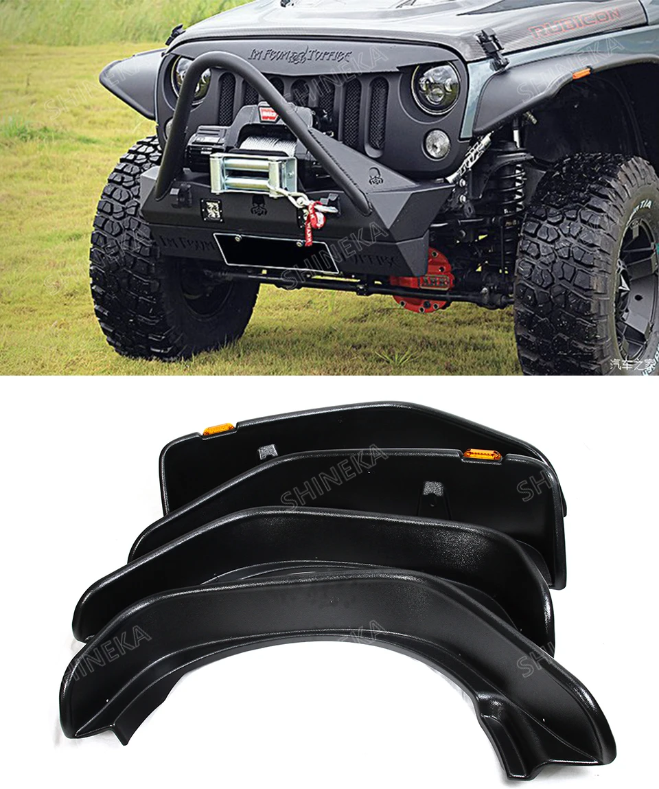 Брызговики SHINEKA для Jeep Wrangler JK 2007- колеса для бровей, брызговики, внедорожные аксессуары для Jeep Wrangler JK
