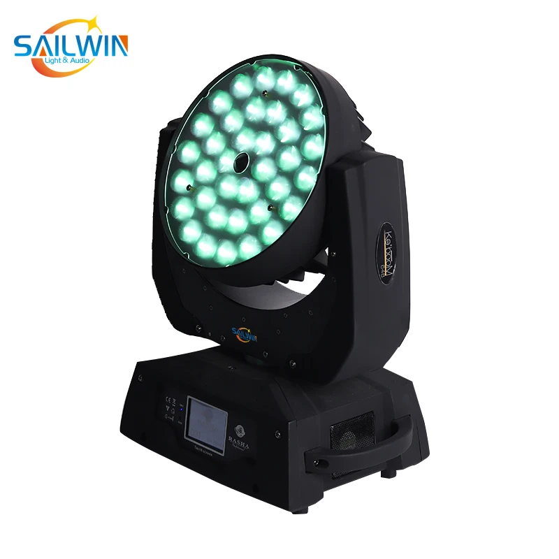 8 шт./лот Большая распродажа 36 шт. * 18 Вт 6в1 RGBAW + UV Zoom LED Moving Head Wash с сенсорным экраном