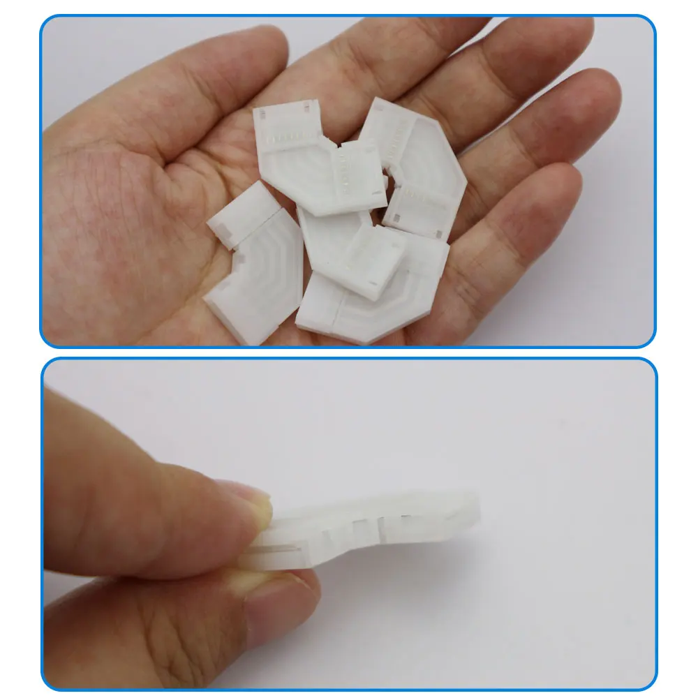 6 шт. 10 мм 4 контактный L образный разъем RGB Светодиодная лента 90 градусов Угловые