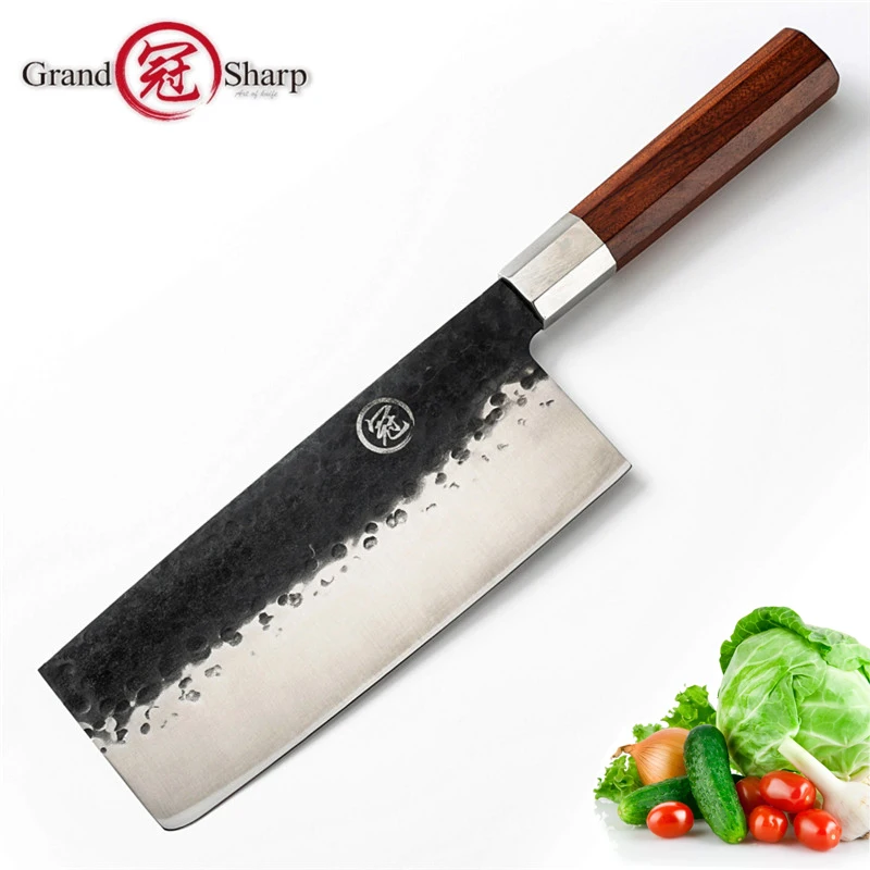 Grandsharp ручной работы китайский Кливер 7 5 дюймов Высокоуглеродистая сталь 4cr13