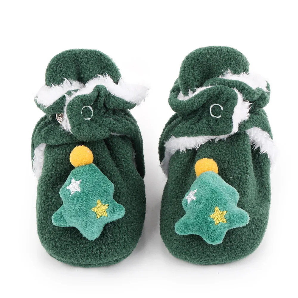 

Baby's Shoes Christmas Autumn and Winter Unisex Baby Shoes Soft Bottom Cartoon Cotton-Padded Shoes