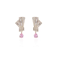 new style square cubic zircon earrings for weddingflower cz dangle earring for womengirls jewelry accessories ce11691
