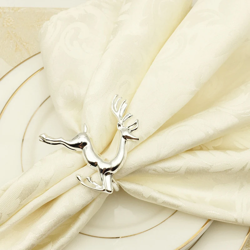 CSS 6 шт. кольца для салфеток в форме оленя и лося декоративные настольные