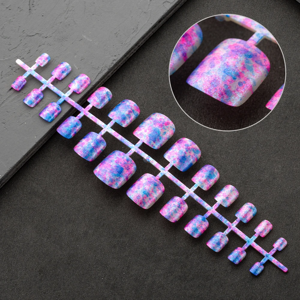 Накладные ногти для ногтей 1 шт. разноцветные с мерцающим блеском накладные