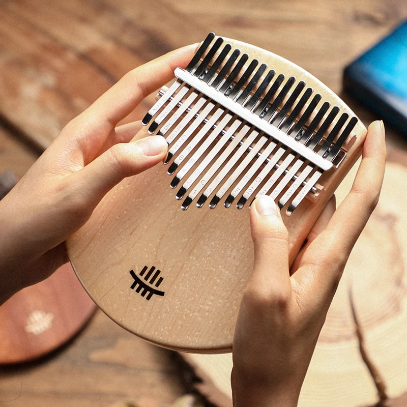 

hluru kalimba 17 key flat board fan-shaped finger piano Keyboard musical instruments friends calimba accessories