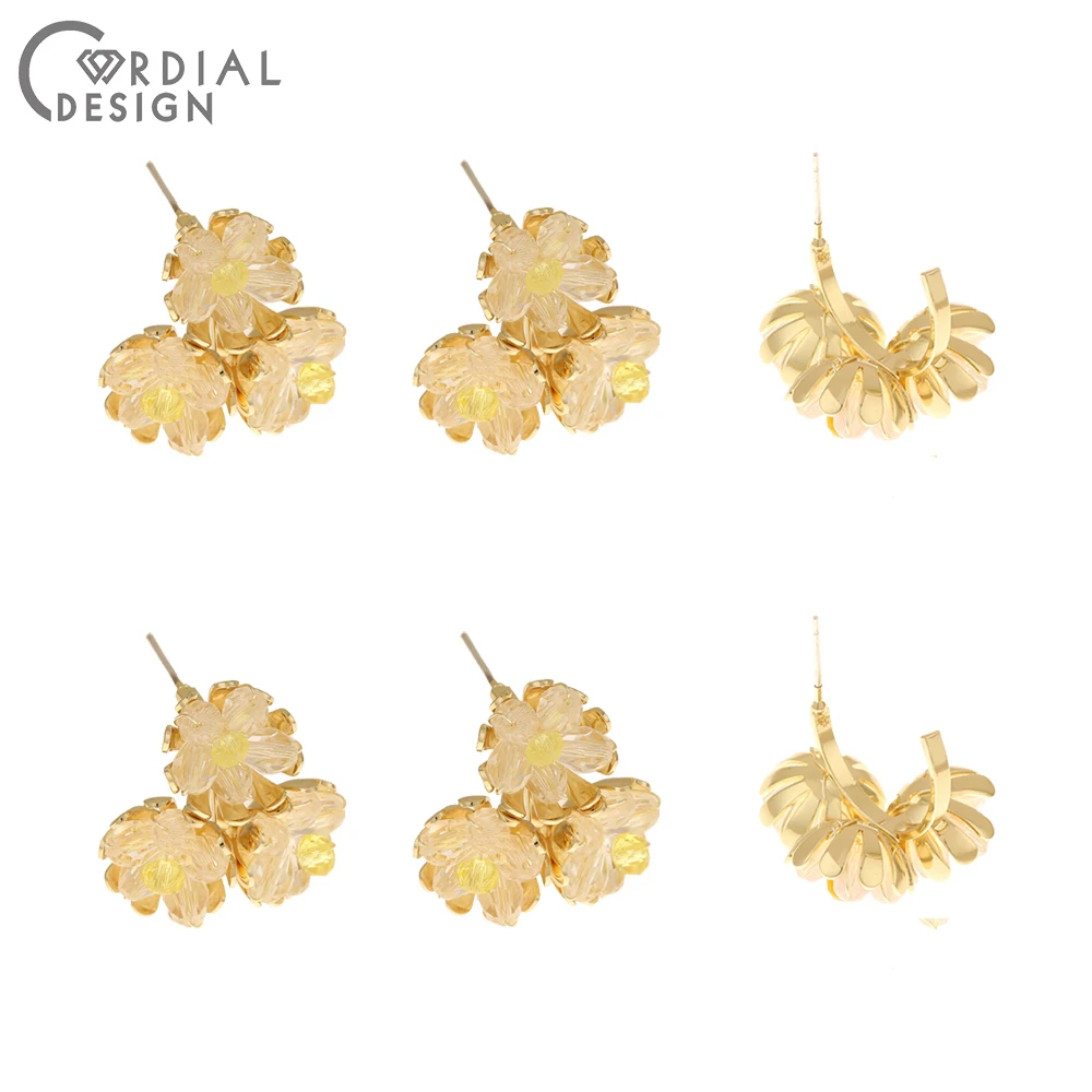 

Cordial Design 20Pcs 24*25MM Crystal Earrings Stud/Hand Made/Jewelry Accessories/DIY Earring Making/Jewelry Findings Components