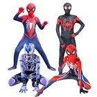 Костюм супергероя для косплея мужчин, костюм для мальчика, фантастический костюм для косплея Zentai, аниме майль Моралес, Детский костюм