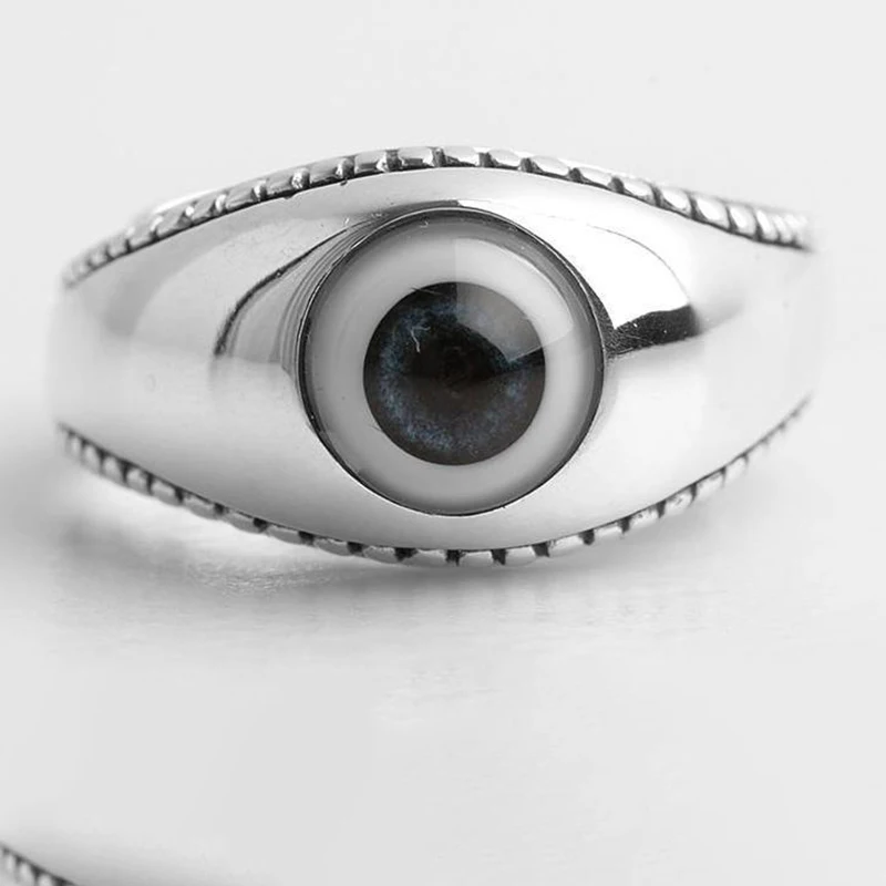 

Designer creative new style opening adjustable eyeball Thailand silver personality trendy men and women flow jewelry