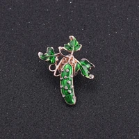 high end brooch exquisite diamond studded cucumber alloy dripping brooch noble mens and womens clothing diy wearing jewelry
