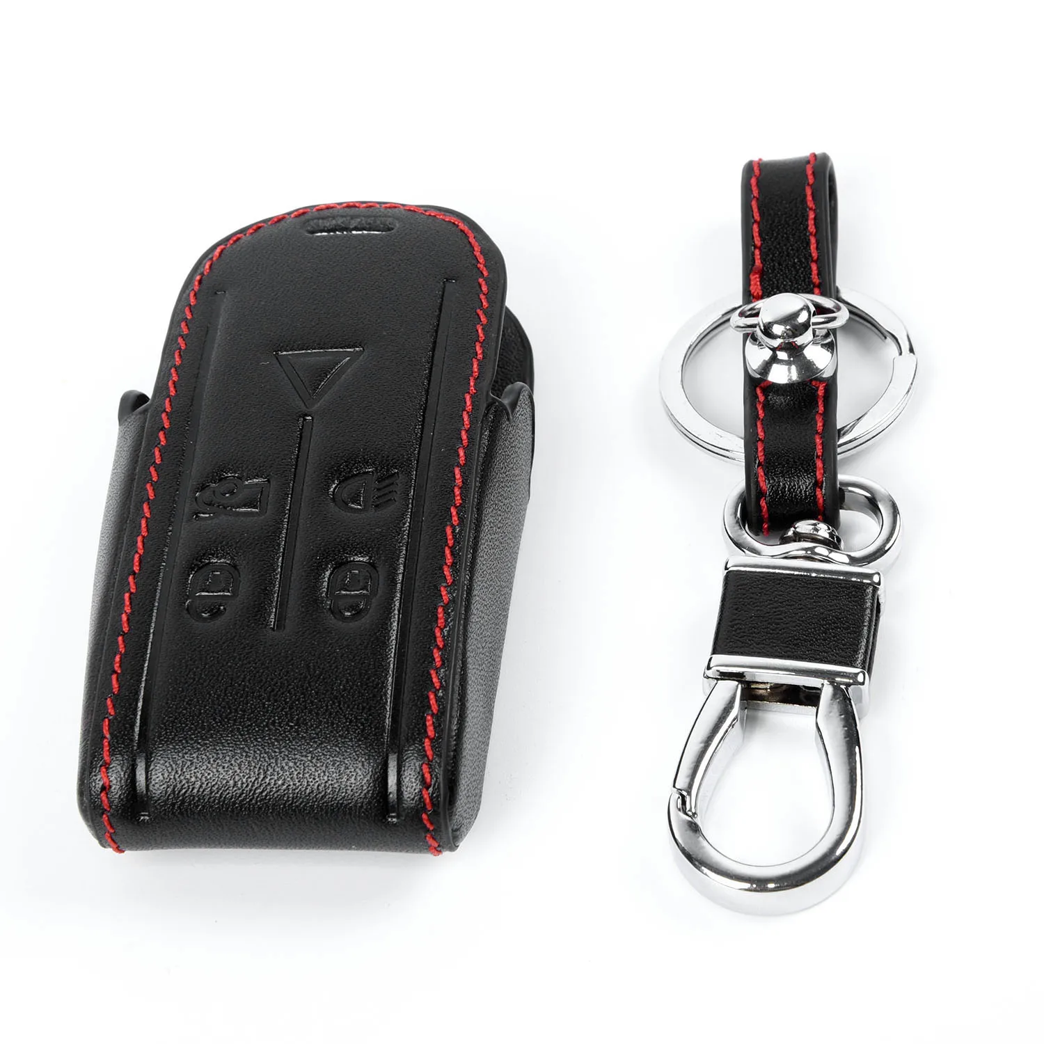 

Leather+Metal Key Case Protector Replacement 2007- 2013 Cover Keychain