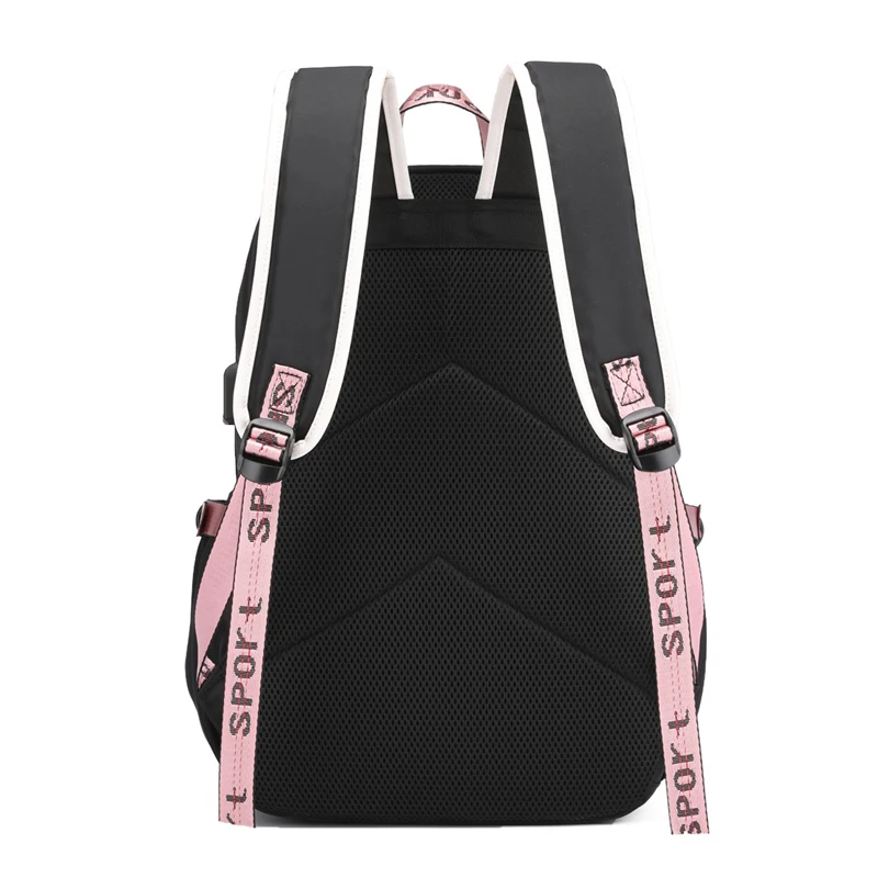 Nylon USB Backpack men women Backpack School Bag Teenagers Schoolbags For Boy Girl Children bag mochila