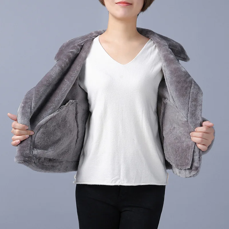 

coo 2021 ms new leather fur fur clothing fashionable suede short thick warm furs
