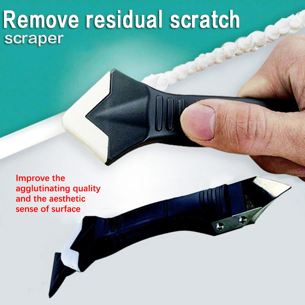 

Useful 3 in 1 Multifunctional Silicone Remover Caulk Finisher Sealant Smooth Scraper Grout Kit Tools wholesale drop shipping