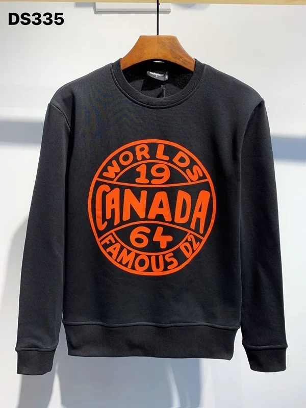 

New Dsquared2 Men's Crew Neck Printed Letter Street Hip Hop Long Sleeve Sweatshirt Cotton High Quality Women/Men's Clothes