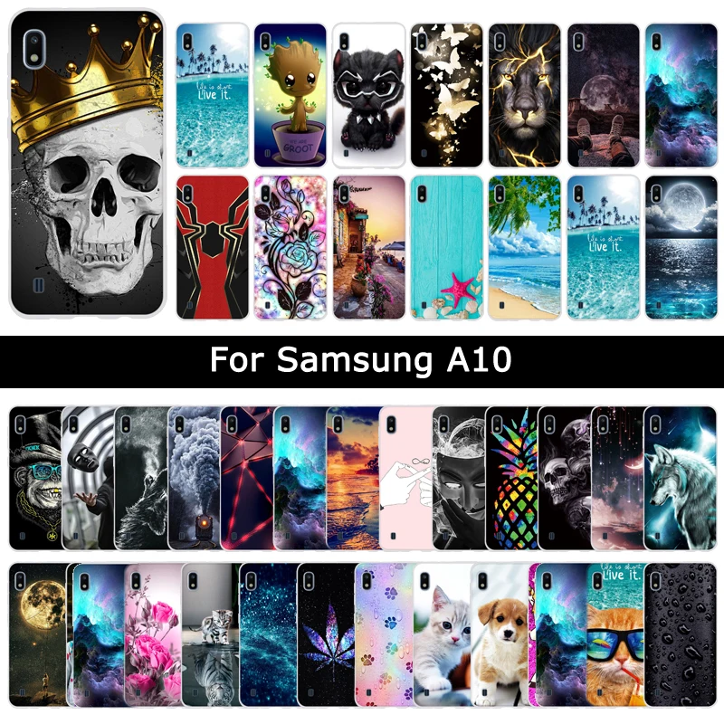 Роскошный чехол для samsung Galaxy A10 A 10, мягкий силиконовый чехол из ТПУ с милым рисунком, защитный чехол для телефона, чехол s Fundas Coque