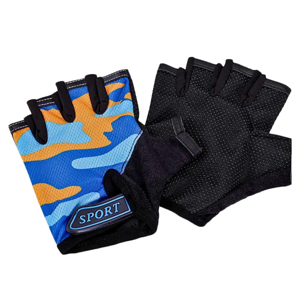 

Child Cycling Gloves Camouflage Children's Half Finger Bicycle Gloves High Elastic Non-slip mtb Bike Gloves Riding Equipment