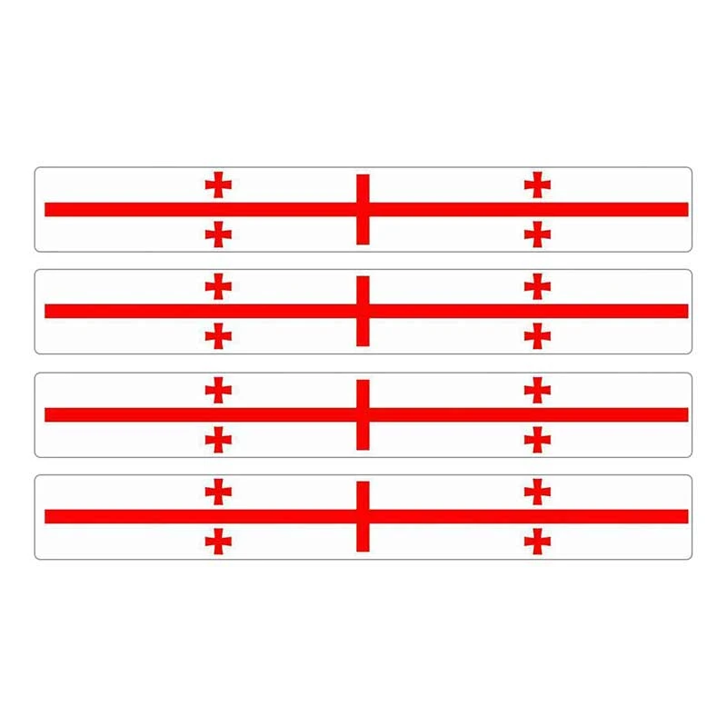 

Hot 4pcs Patriotic Stickers Flag Stripes Vinyl PVC 13cm X 1.7cm Car Motorcycle Reflective Tuning Georgia Car Sticker