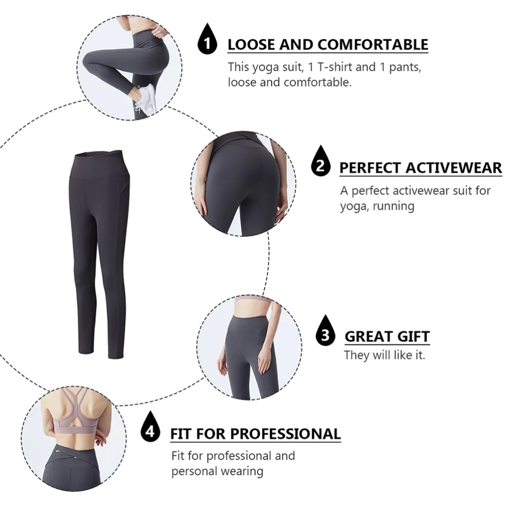 

1pc Yoga Pants Sports Pants High Waist Flexible Nylon Leggings for Woman