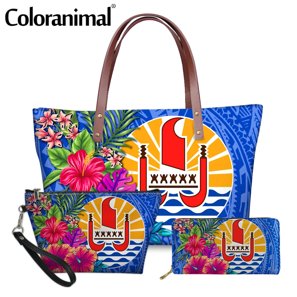 Coloranimal довольно Таити с цветочным узором принтом сумки на ремне для женщин