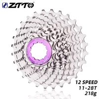 ztto road bike 12 speed 11 28t slr2 cassette hg compatible silver bicycle 12s freewheel 12v sprocket 28t ultralight 218g cnc k7