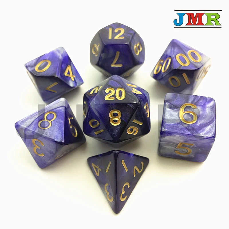 Совершенно новые переносные игральные кубики для ролевых игр DND 2 цветных