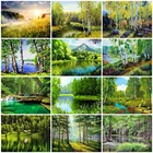 Картина AZQSD по номерам, натуральный ландшафт, рисование по номерам на холсте, без рамки, акриловая масляная живопись, набор ручной росписи, домашний декор