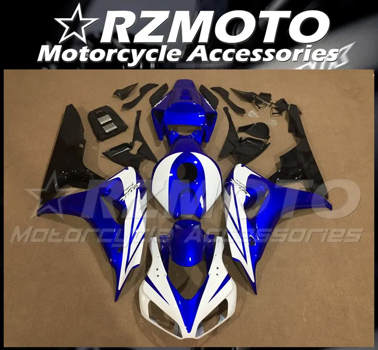 

Injection Mold New ABS Whole Fairings Kit Fit for HONDA CBR1000RR 2006 2007 06 07 CBR1000 Bodywork set Cool blue white