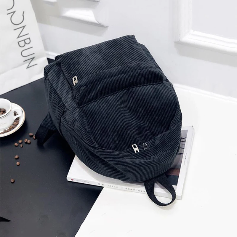 Женский вельветовый рюкзак из мягкой ткани для подростков повседневный в