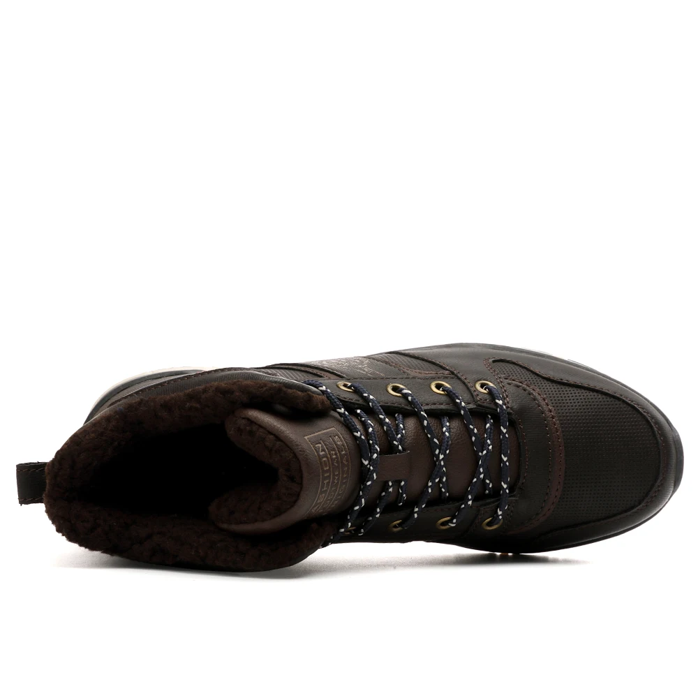 Мужская плюшевая Уличная обувь с высоким берцем хлопковая теплая Повседневная