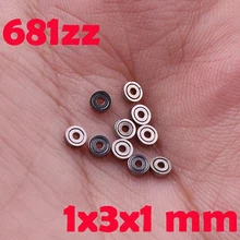 Hot sale 10pcs 681ZZ Miniature Mini Ball Bearings Metal Open Micro Bearing 1x3x1mm