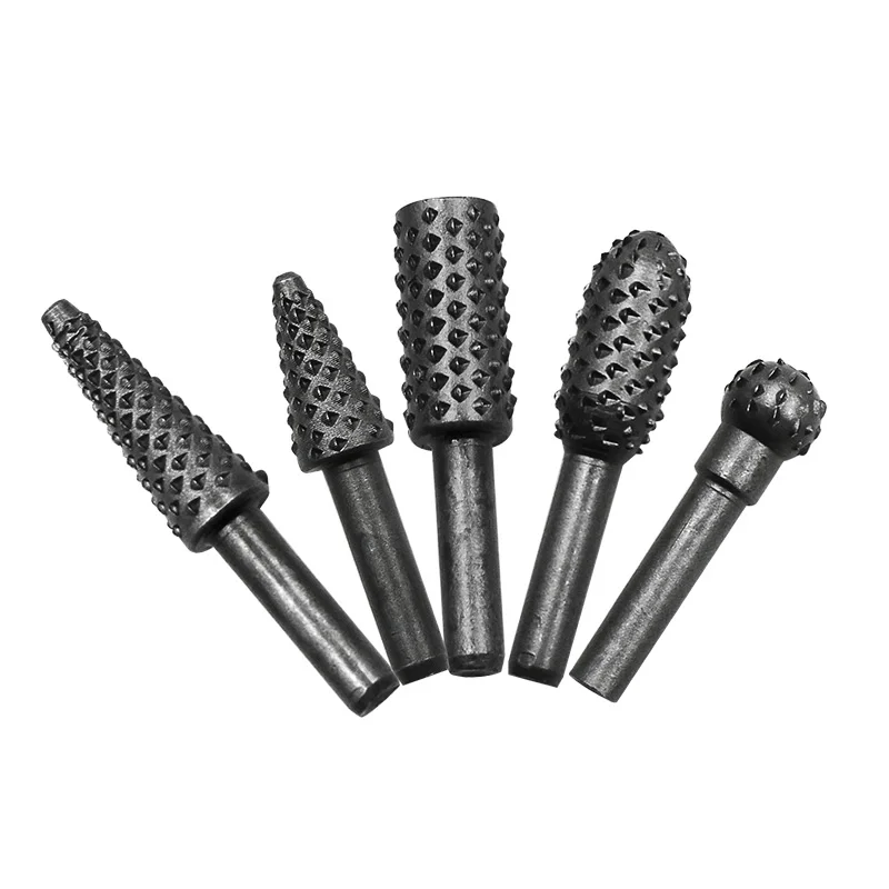 5pcs 6mm 3 мм 6 мм держатель инструмента вращающийся процесс файла высококачественный роторный файл деревообрабатывающий бит шлифовальный деревообрабатывающий инструмент - Color: 5pcs 6mm