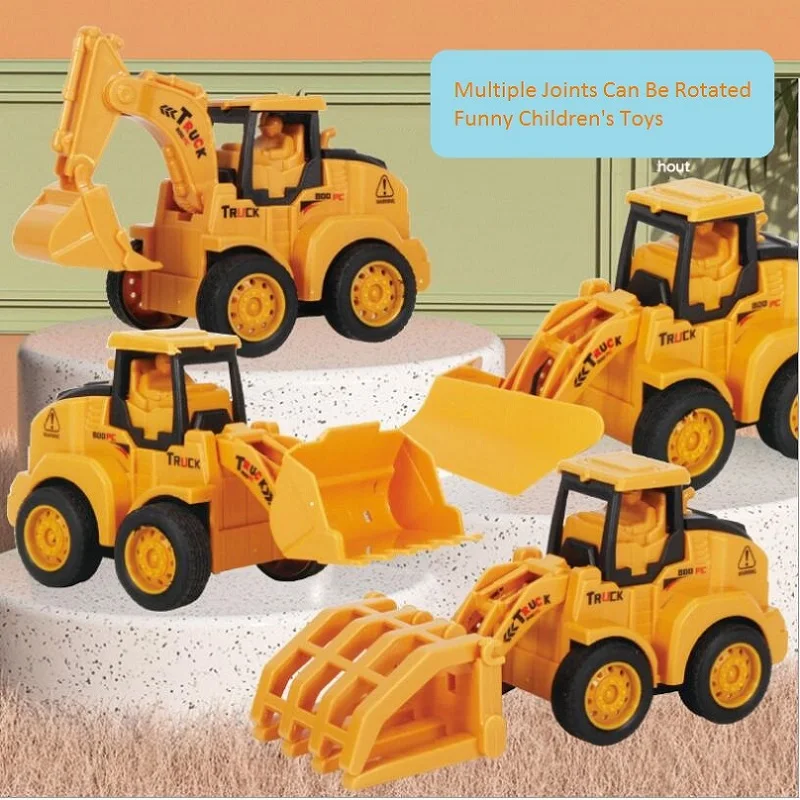 

Press sliding engineering vehicle children's inertia toy car excavator bulldozer toys for kids 2 to 4 years old