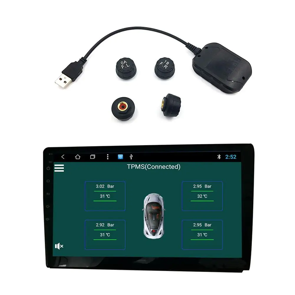 

Умная автомобильная система мониторинга давления в шинах TPMS DC 5 в Android TMPS2 приемник внешний датчик USB Автомобильный датчик давления в шинах