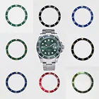 Часы наручные мужские 38 мм, Сменные аксессуары, циферблат, керамический светящийся Безель, 38 мм, черныесиниезеленые