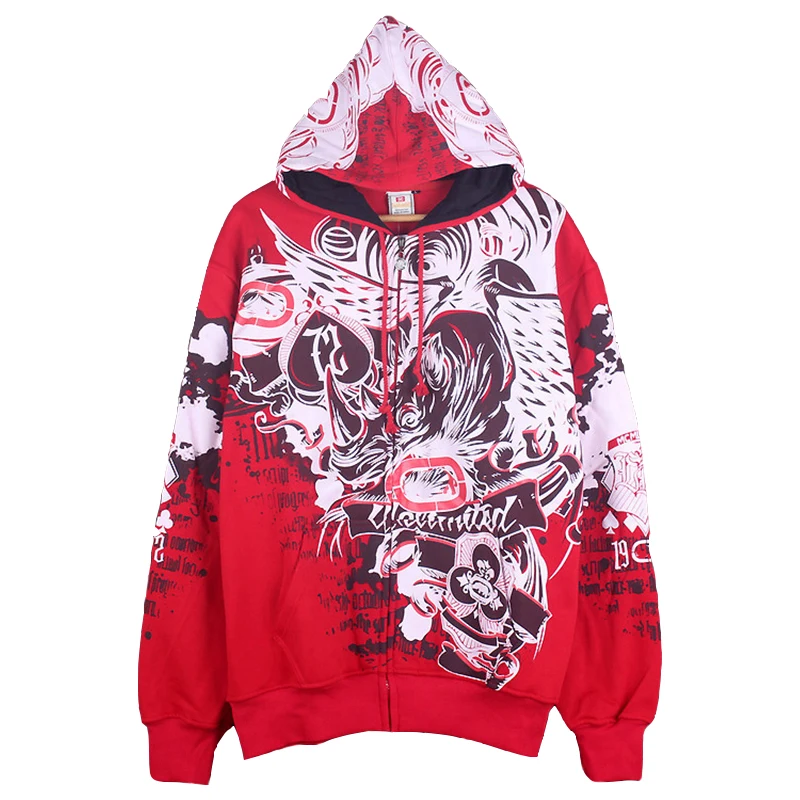 

Fashion Cool Men Hip Hop Hoodies 100%Cotton Casual Sweatshirts Streetwear Man Loose Pullover Harajuku Printed Hoodie Coat Male