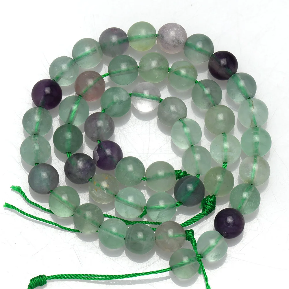Бусины из натурального камня разноцветные Круглые Из флюорита нить 15 5 дюйма 4 6 8 10