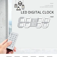 3d led modern home digital alarm clock 2412 hour display wall clock
